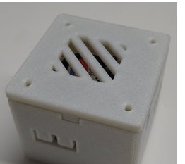 The prototype from above, showing the vent and cage clips